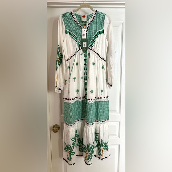 Farm Rio Embroidered Palm Tree Dress - Picture 10 of 11